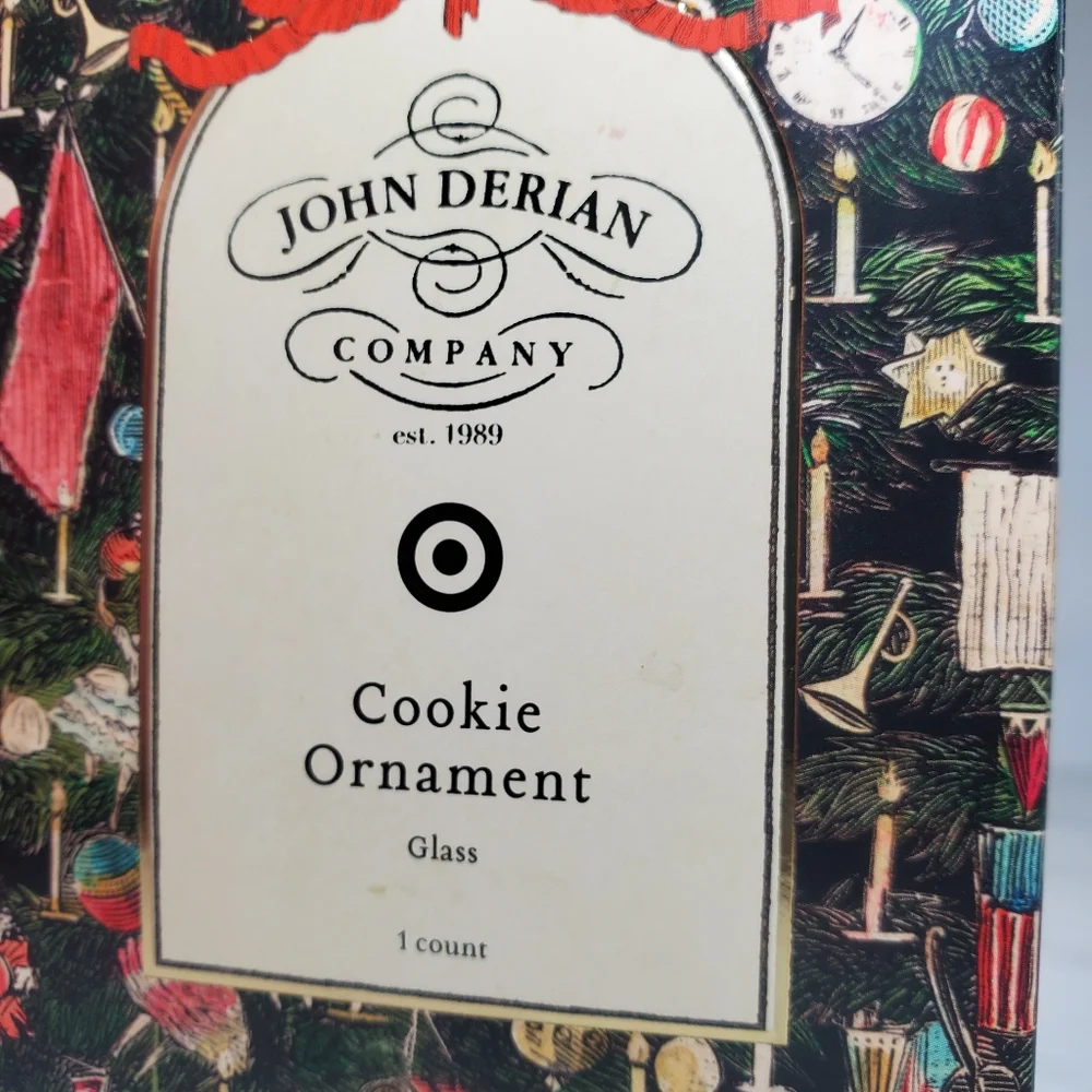 John Derian Target Striped Cookie Glass Christmas Ornament 2025 Limited Edition